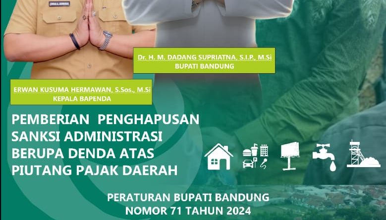 Pemkab Bandung Beri Penghapusan Sanksi Administratif Denda Atas Piutang